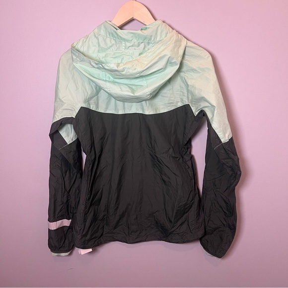 Nike Vapor Running Full Zip Jacket Size M Removable Hood Mint Green/Gray‎ - Picture 6 of 7